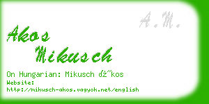 akos mikusch business card
